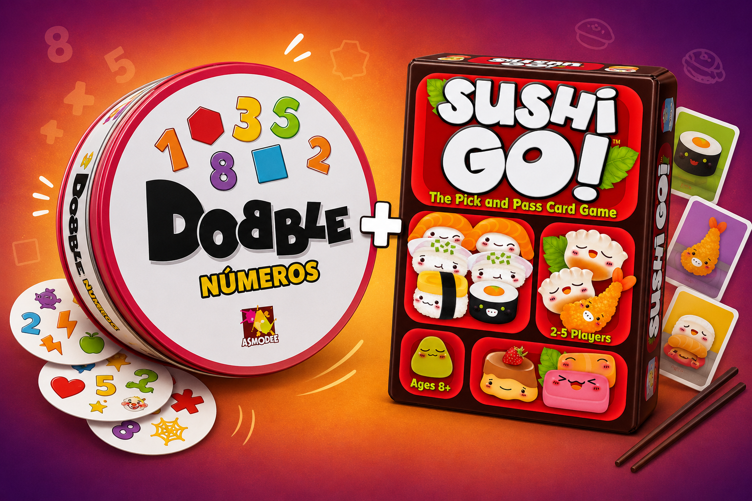 Dobble + Sushi Go